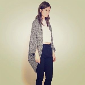 Zara Cocoon Marled Knit Cardigan